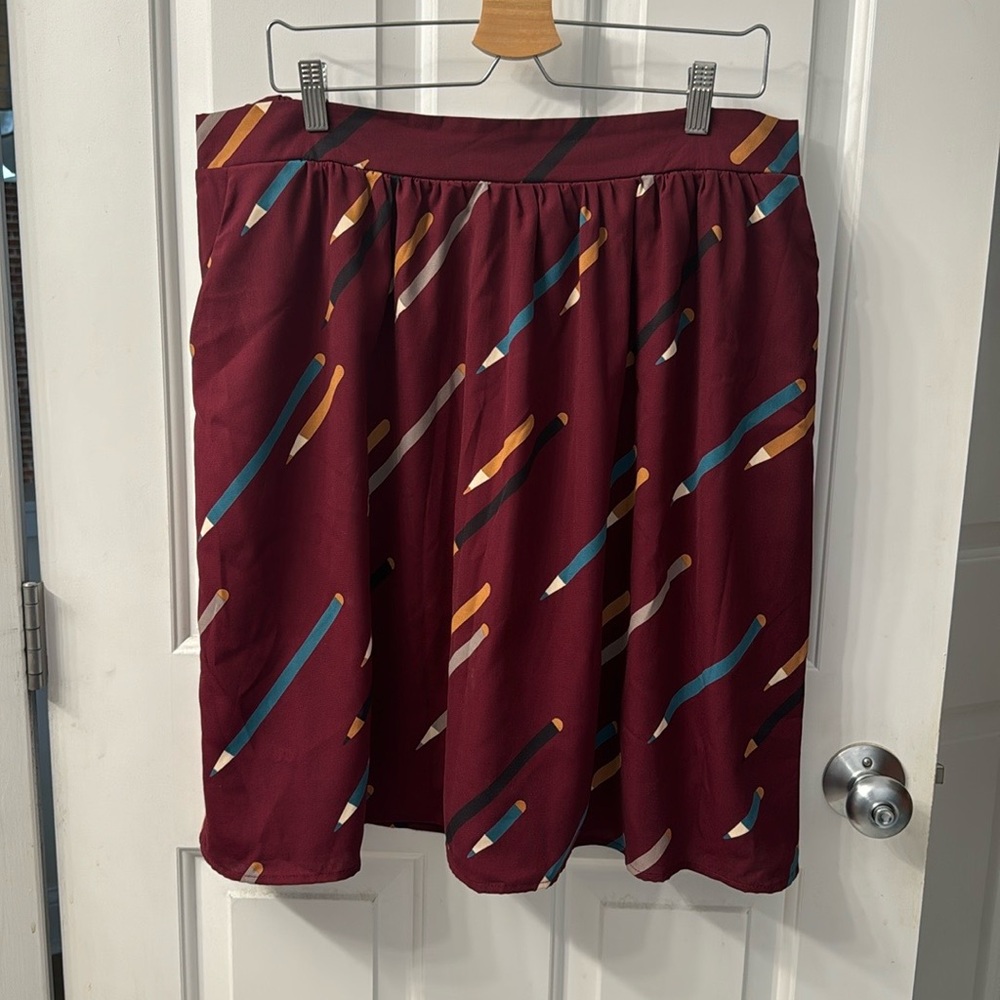 Jessy B brand, 1X midi skirt, pocketed, bought on ModCloth.